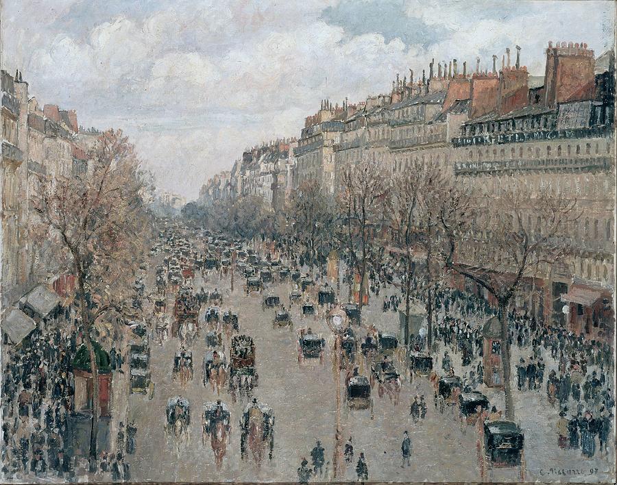 Camille Pissarro Painting - Boulevard Montmartre - Afternoon, Sunlight, 1897 by Camille Pissarro
