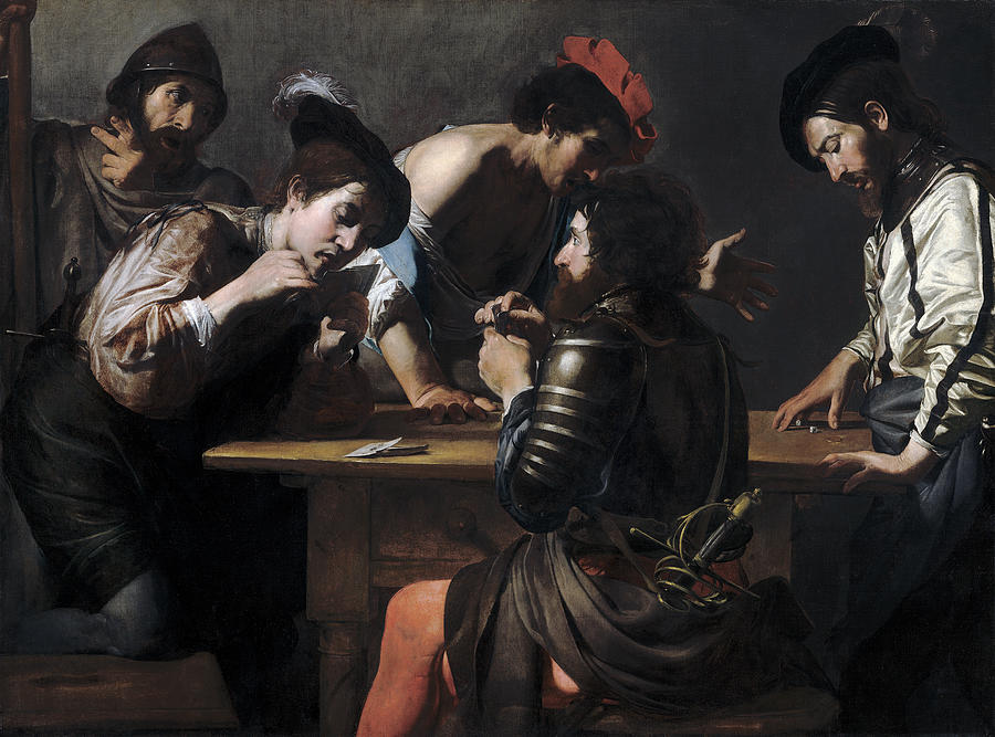 Soldiers Playing Cards and Dice #1 Painting by Valentin De Boulogne