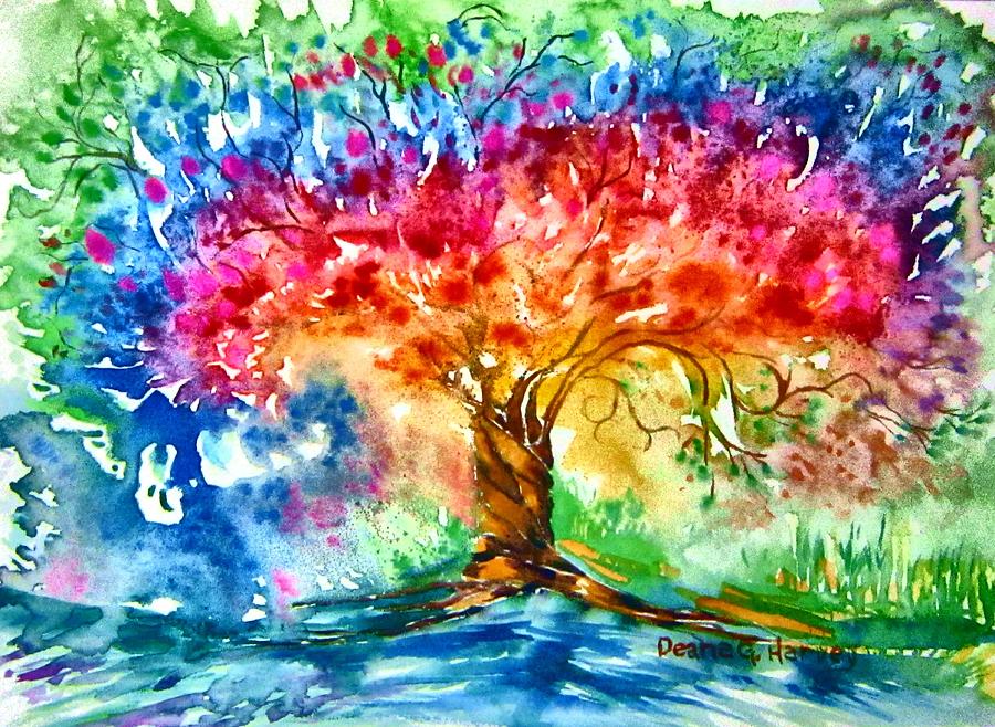 Bountiful Tree Of Life Painting By Deana Harvey