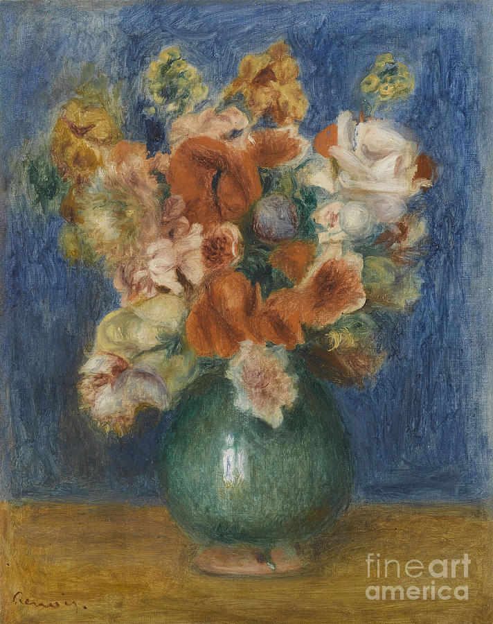 Bouquet. Artist Renoir, Pierre Auguste Drawing by Heritage Images