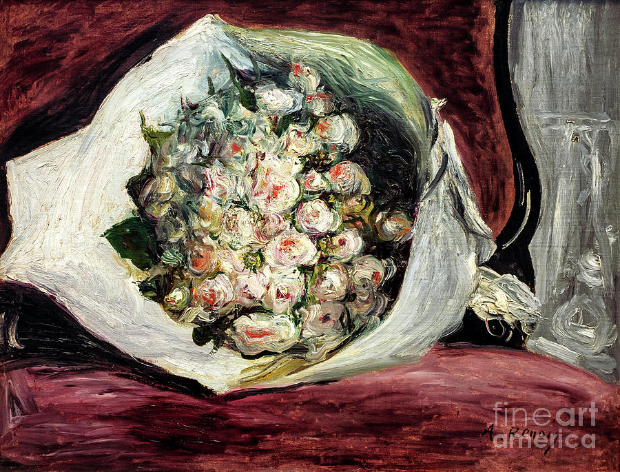 Bouquet at the Opera by Renoir Painting by Auguste Renoir