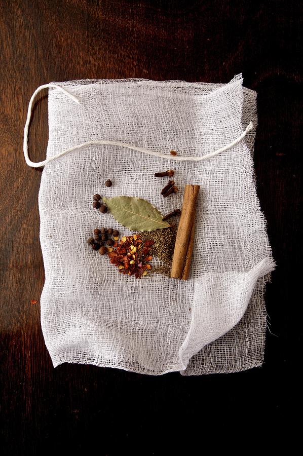 Bouquet Garni Being Made With Different Spices Photograph by Andre Baranowski