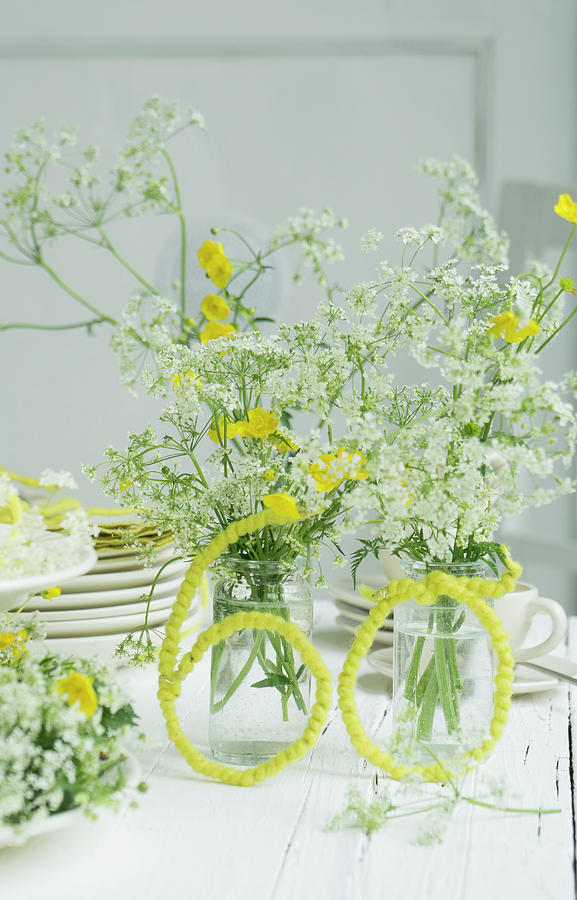 Bouquet Of Cow Parsley And Buttercups For 60th Birthday Photograph by Martina Schindler
