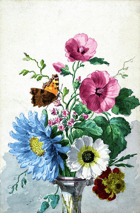 Bouquet of Flowers with a Butterfly by Ruth Moratz Bouquet of Flowers with a Butterfly by Ruth Moratz