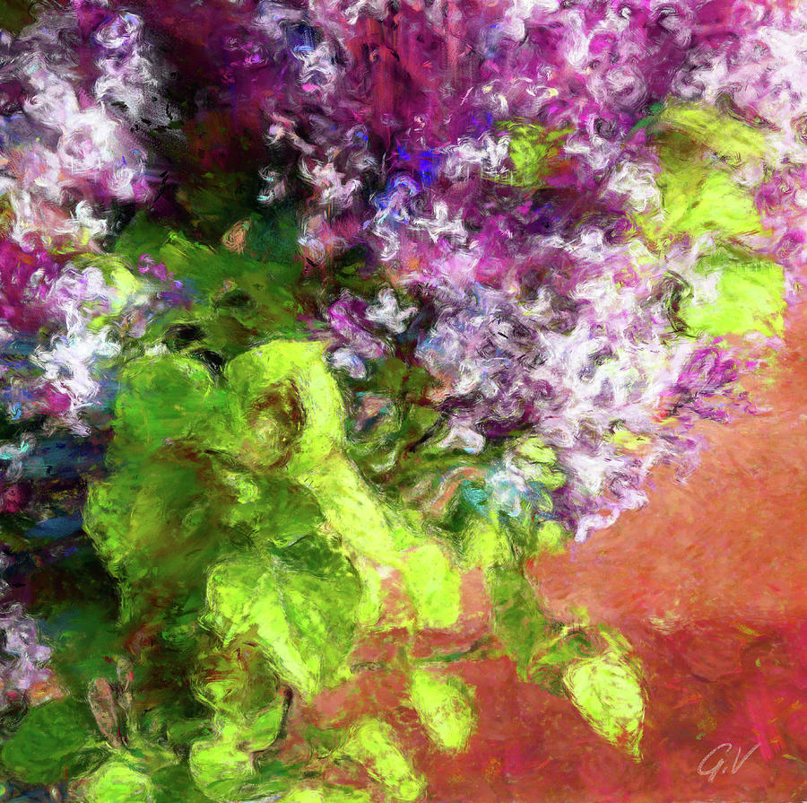 Bouquet of fresh spring lilac Digital Art by Vitaliy Gladkiy