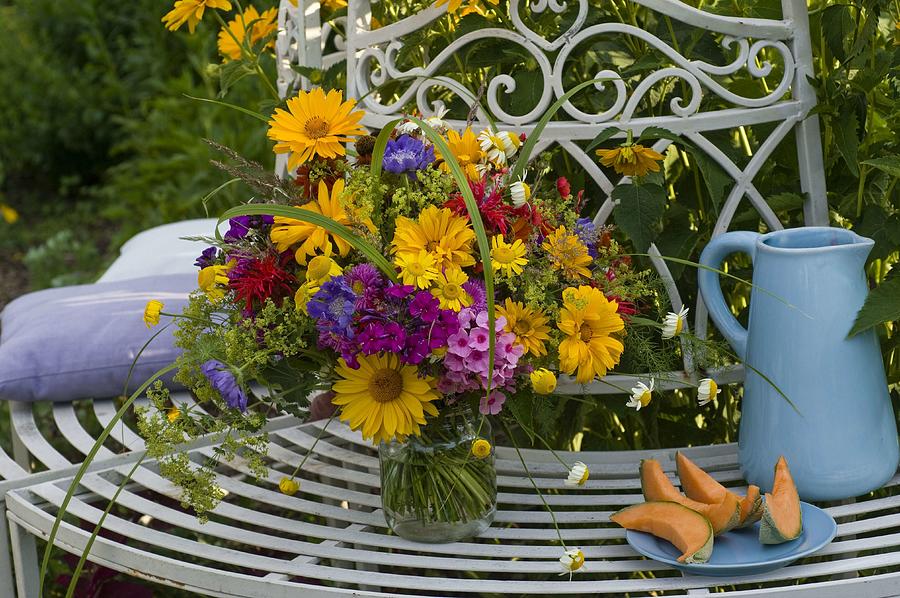 Bouquet Of Heliopsis, Phlox, Anthemis Photograph by Friedrich Strauss