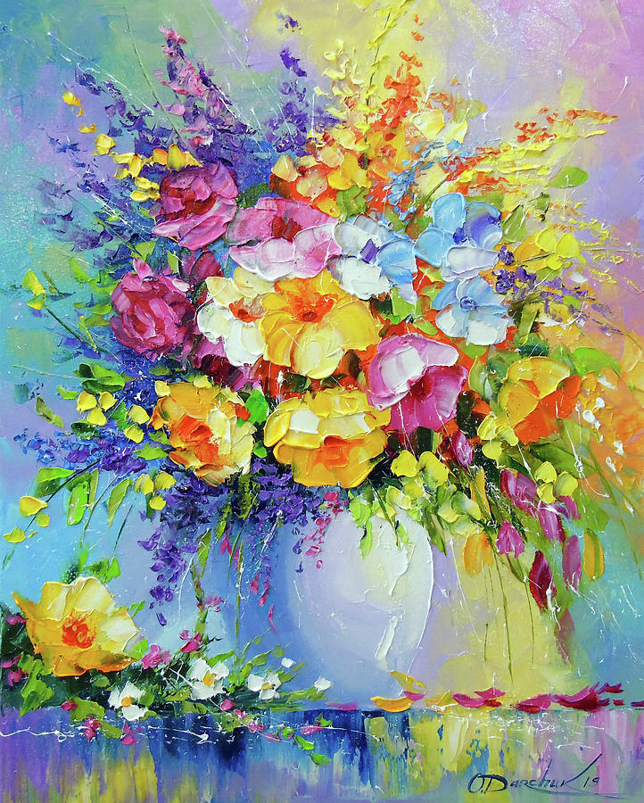 Bouquet of summer flowers Painting by Olha Darchuk - Pixels