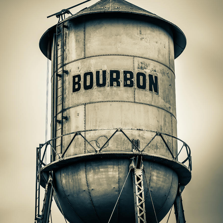 Bourbon Tower - Sepia Photograph by Gregory Ballos