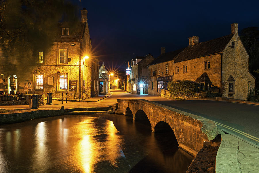 Bourton on the Water Cotswolds UK United Kingdom England Bridge Photograph by Toby McGuire
