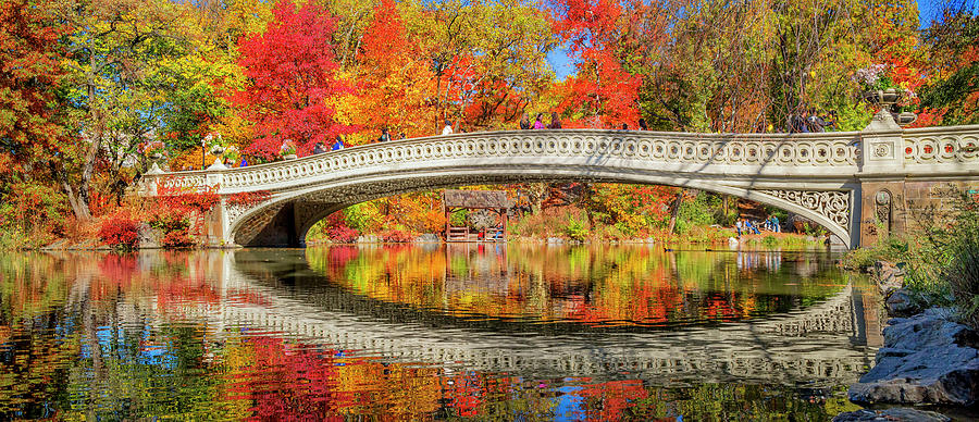 Bow Bridge, Central Park, Nyc Digital Art by Pietro Canali