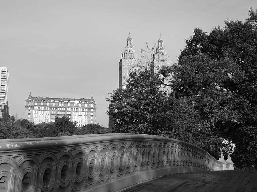 Bow Bridge in Black and White Photograph by Patricia Caron