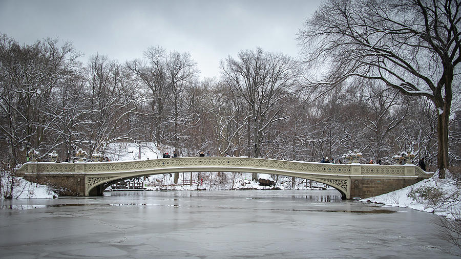 Bow Bridge in Snow Photograph by Jared Windler - Pixels