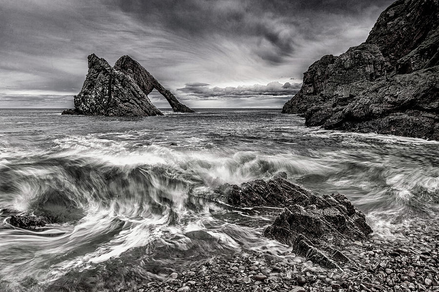 Bow Fiddle Rock In Mono Photograph