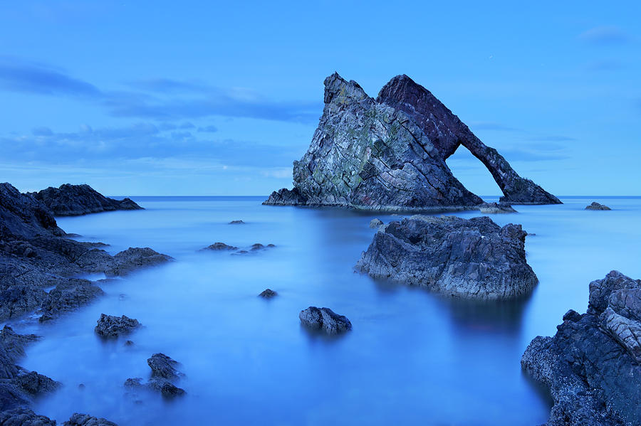 Bow Fiddle Rock, Natural Arch On Moray Photograph by Sara winter