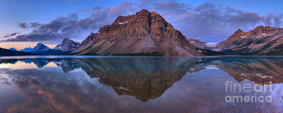 Bow Lake Dawn Giant Panorama Photograph by Adam Jewell