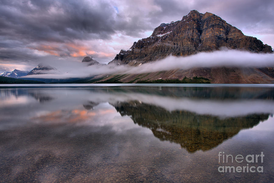 Bow Lake Summer Storm Clouds Photograph by Adam Jewell