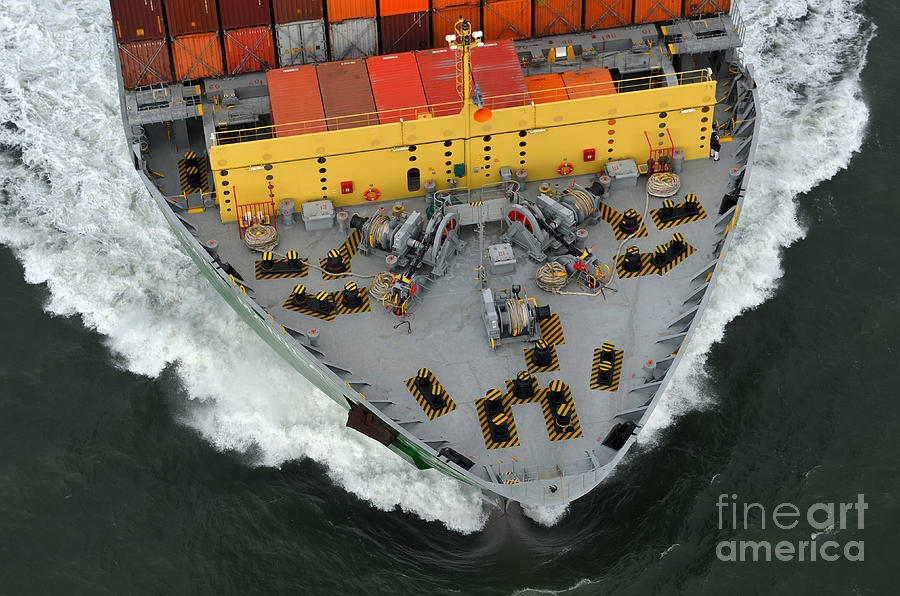 Bow Of Cargo Ship Photograph by Jimmux - Fine Art America