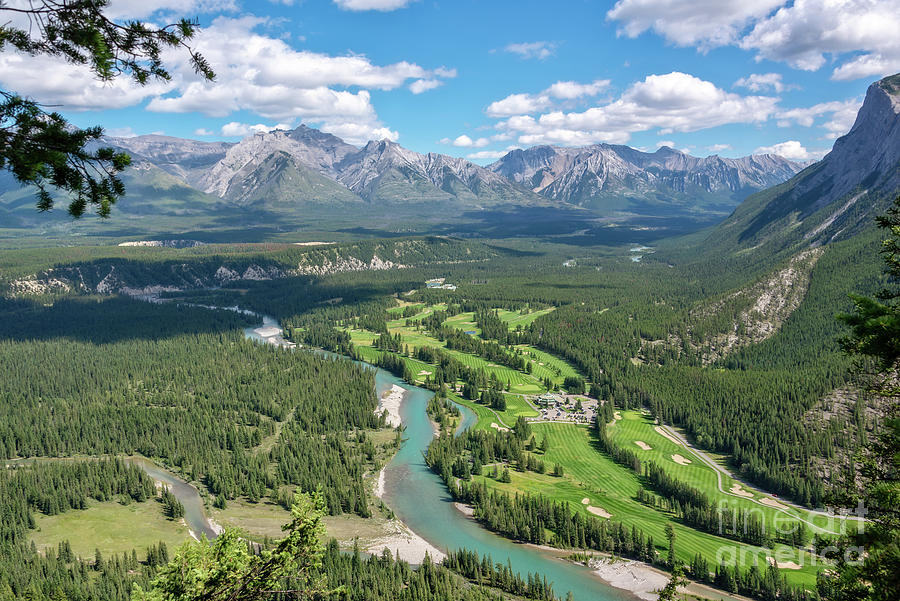 Bow river panorama Photograph by Delphimages Photo Creations