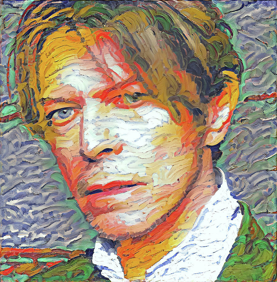 Bowie Fauvism portrait  Photograph by Yury Malkov