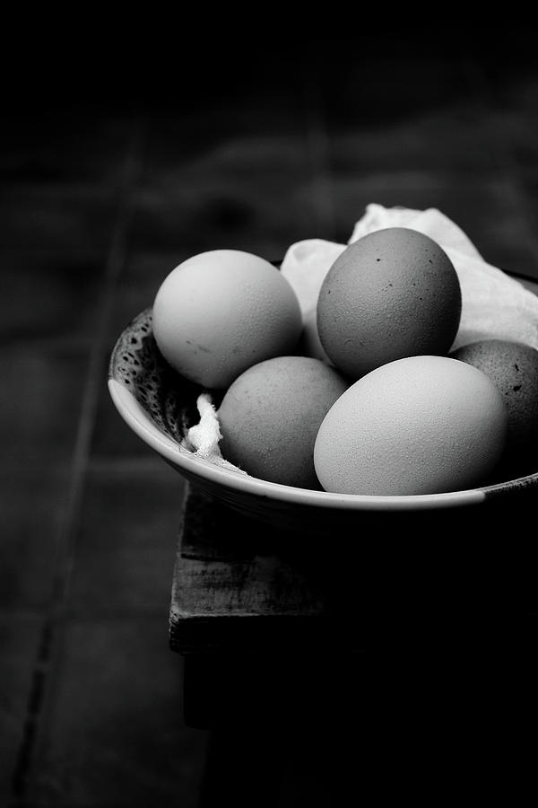 Bowl And Eggs Photograph by 200