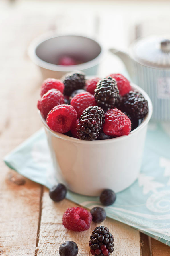 Bowl Of Fresh Summer Berries Photograph by Anshu