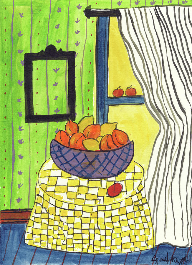 Bowl Of Oranges And Lemons Painting By Jennifer Frances Azadmanesh