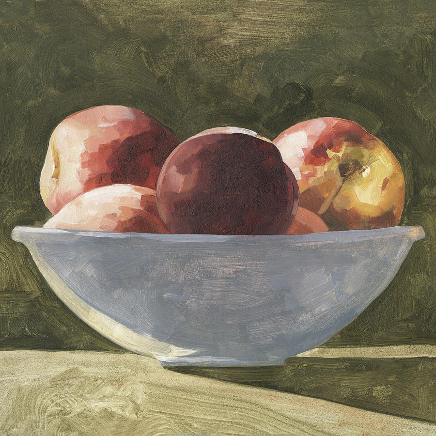 Still Life Painting - Bowl Of Peaches II by Emma Caroline
