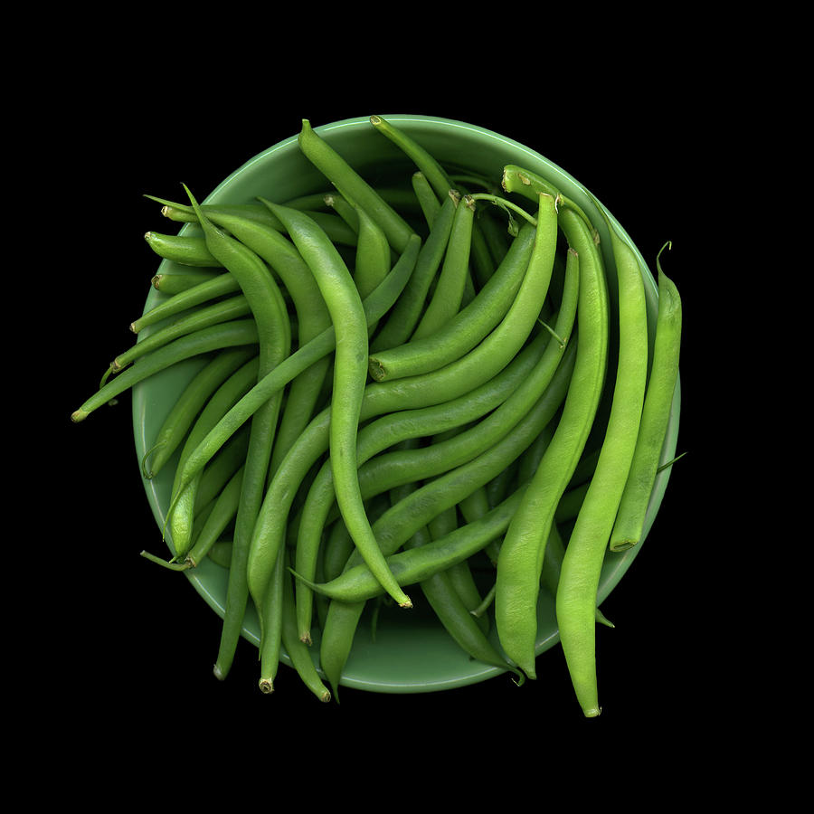 Bowl Of Raw Green Beans Photograph by Marlene Ford