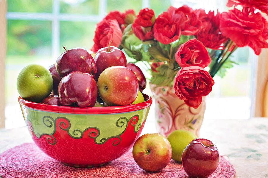 Bowl of red apples Photograph by Top Wallpapers