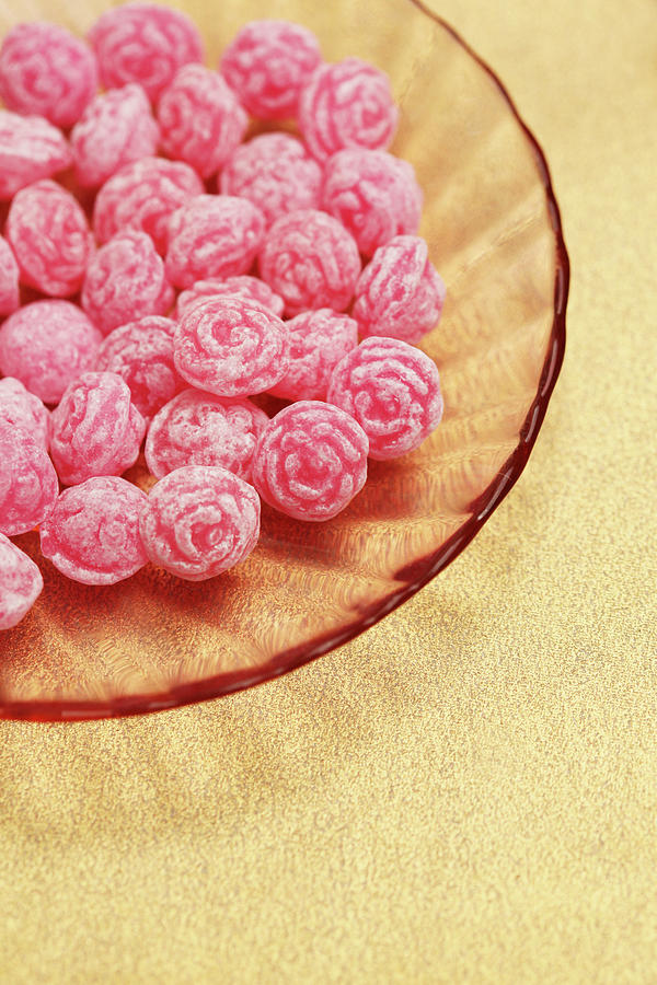 Bowl Of Rose Candy Photograph by Emily Brooke Sandor