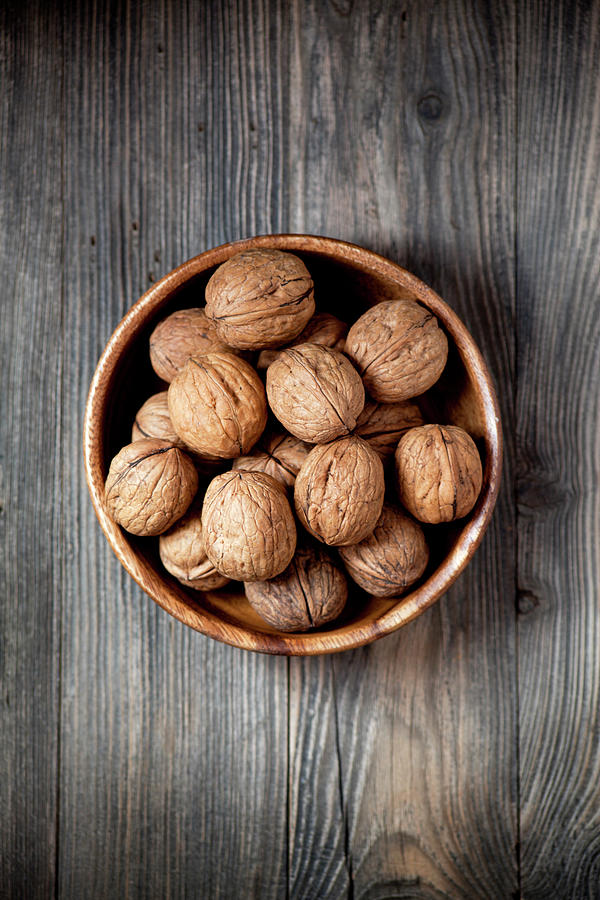 Bowl Of Walnuts Photograph by Barcin