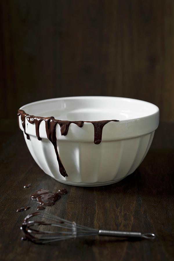 Bowl With Chocolate And A Whisk. Photograph by Magdalena Hendey
