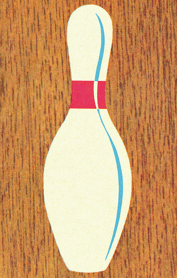 Vintage Drawing - Bowling Pin by CSA Images