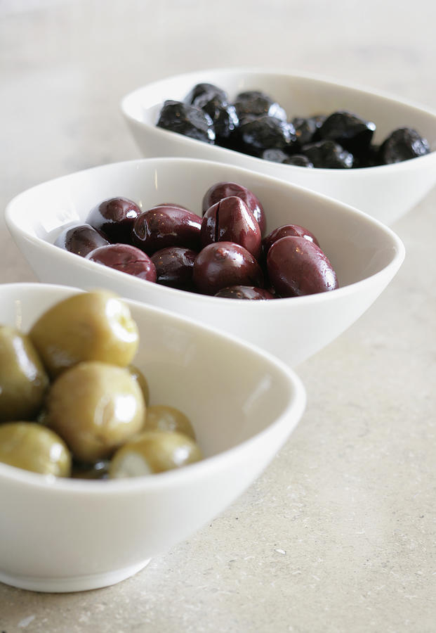 Bowls Of Olives Photograph by Katrina Wittkamp