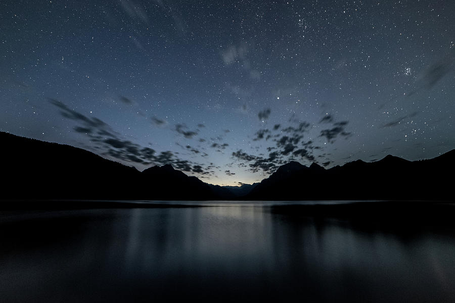 Bowman Lake at Night Photograph by Joe Kopp