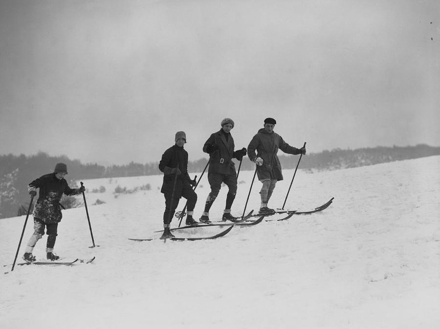 Box Hill Skiers Photograph by E. Bacon