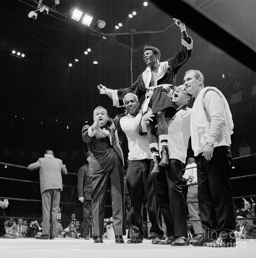 Boxer Emile Griffith Being Carried Photograph by Bettmann