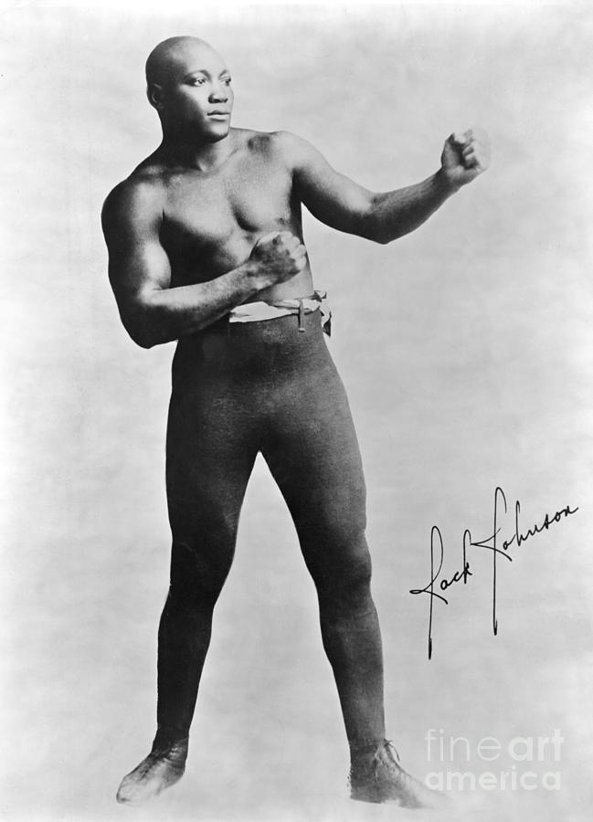 Boxer Jack Johnson In Fighting Pose Photograph by Bettmann