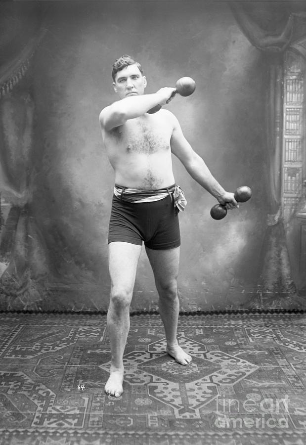 Boxer Jess Willard Exercising Photograph by Bettmann