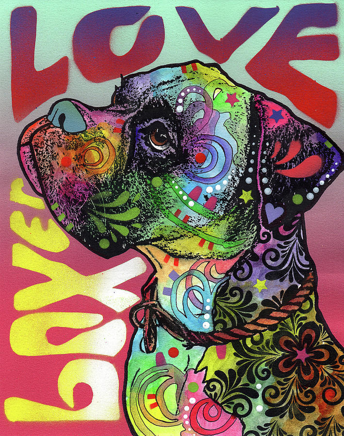 Dog Mixed Media - Boxer Luv by Dean Russo