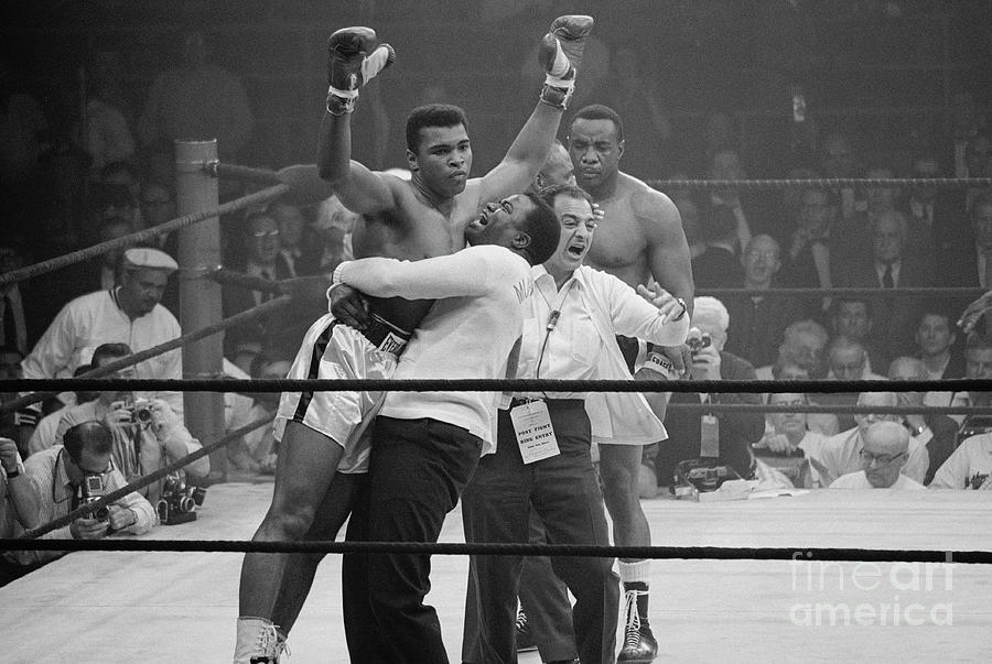 Sports Photograph - Boxer Muhammad Ali Defeating Sonny by Bettmann