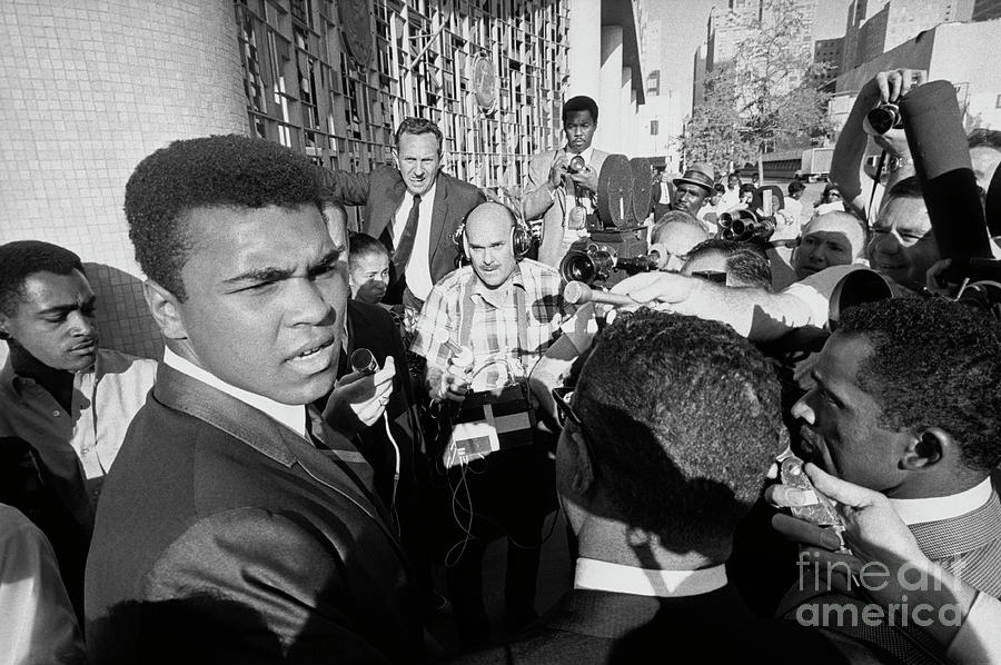 Boxer Muhammad Ali Speaking With Press Photograph by Bettmann