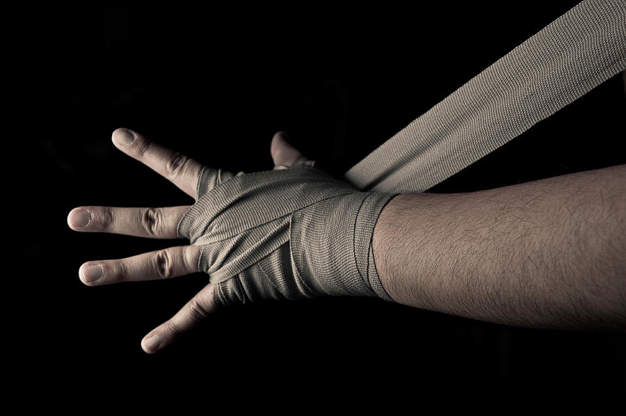 Boxer Wrapping His Hand Photograph by Photo By Mylore Perea