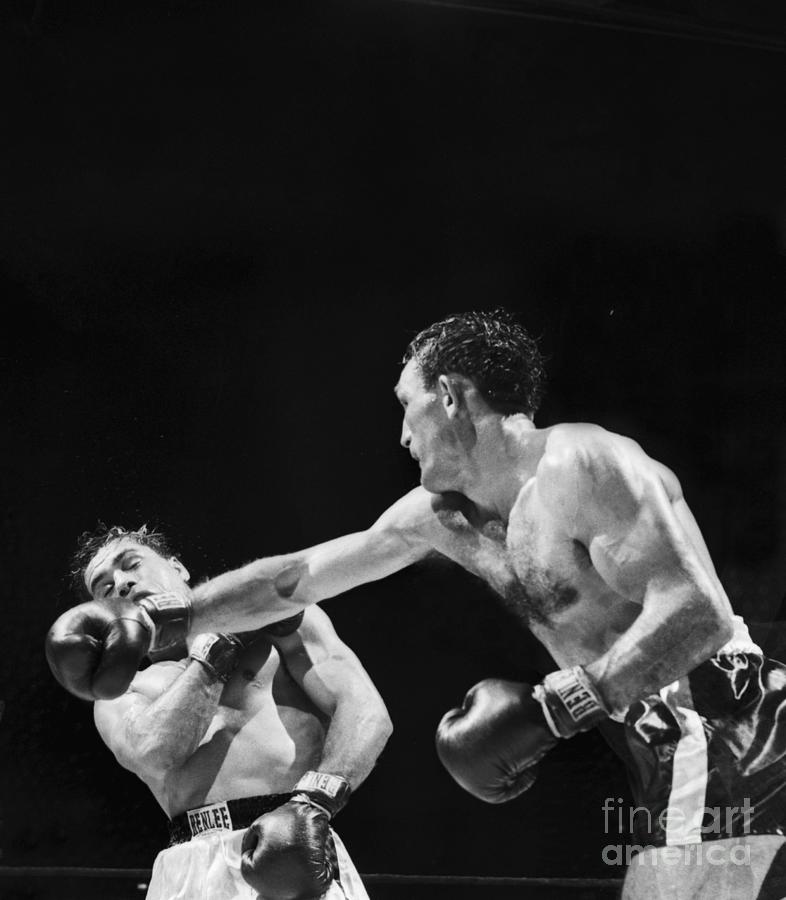 Boxing Action Boxer Delivering Punch Photograph by Bettmann