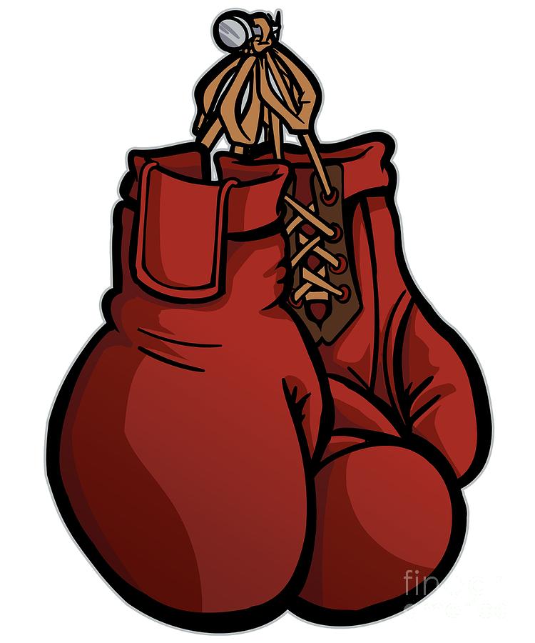 Boxing Gloves Illustration Digital Art by Mister Tee