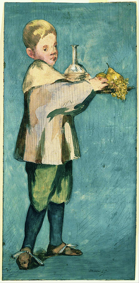Edouard Manet Painting - Boy Carrying A Tray - Digital Remastered Edition by Edouard Manet Edouard Manet Painting - Boy Carrying A Tray - Digital Remastered Edition by Edouard Manet