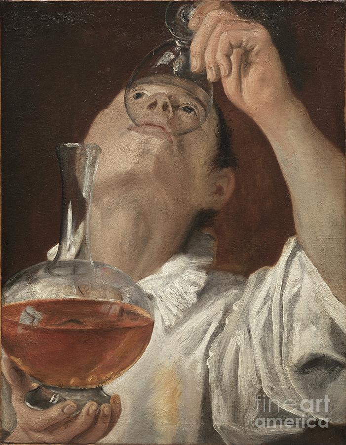 Boy Drinking Drawing by Heritage Images