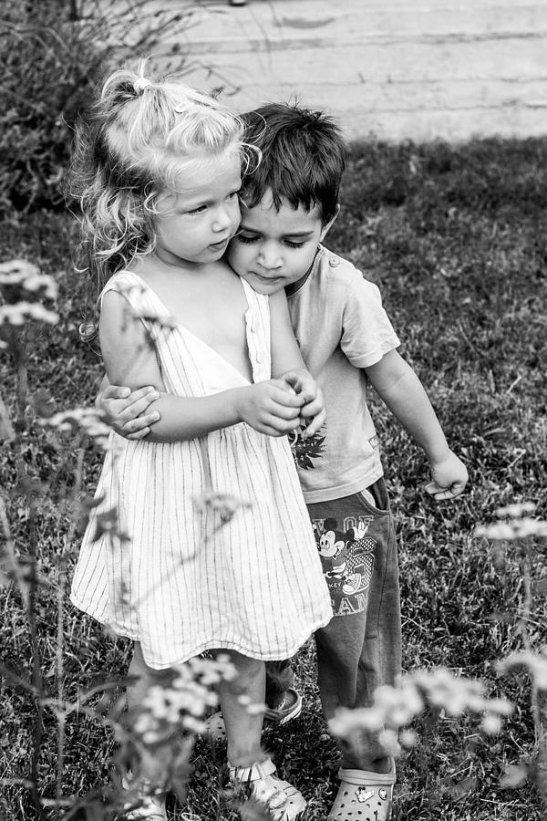 Boy Hugs A Girl Photograph by Amarosa | Pixels