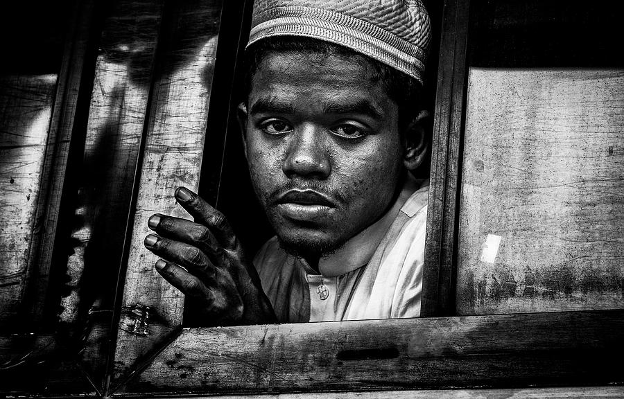 Boy In A Bus - Bangladesh Photograph by Joxe Inazio Kuesta Garmendia