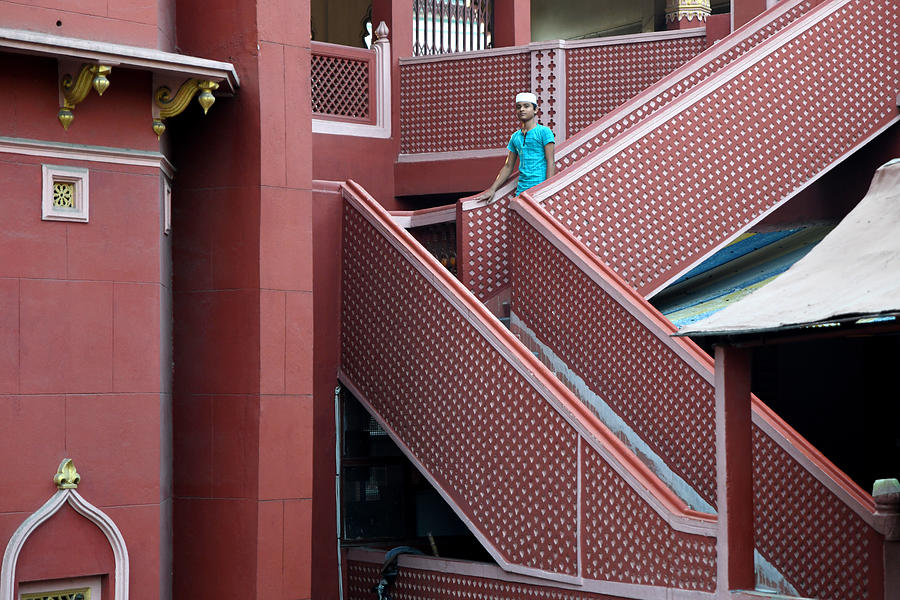 Boy In A Staircase Photograph by Shaibal Nandi